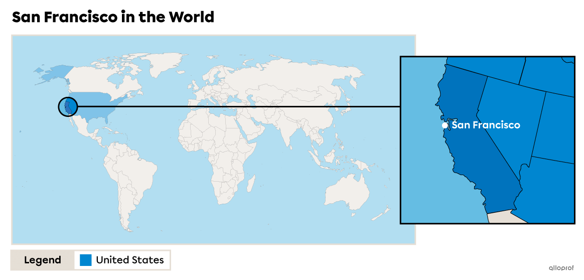 Location of the City of San Francisco.