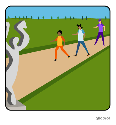 People going to the park.