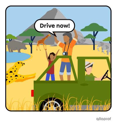 Family on a safari.