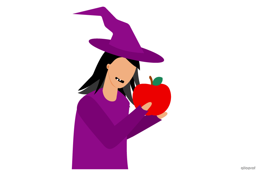 Symbolic image of the apple in Snow White. 