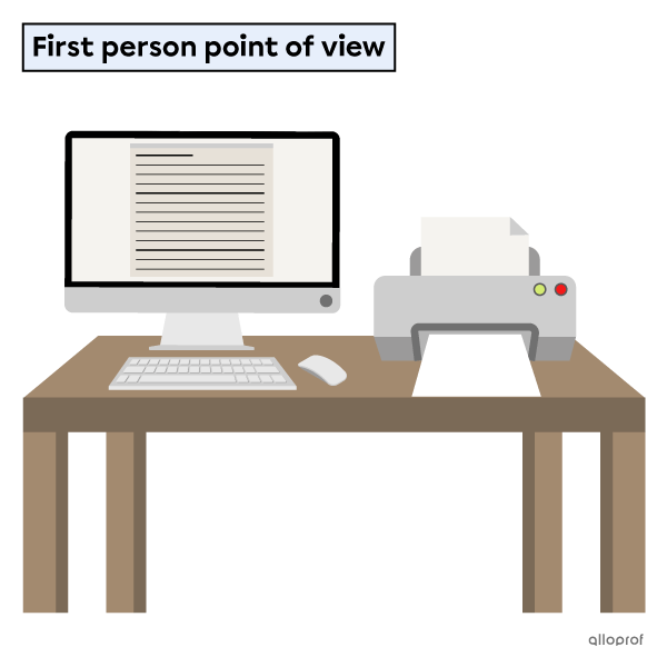 An image representing a first person perspective.