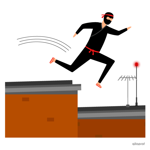 A ninja jumping around really fast.