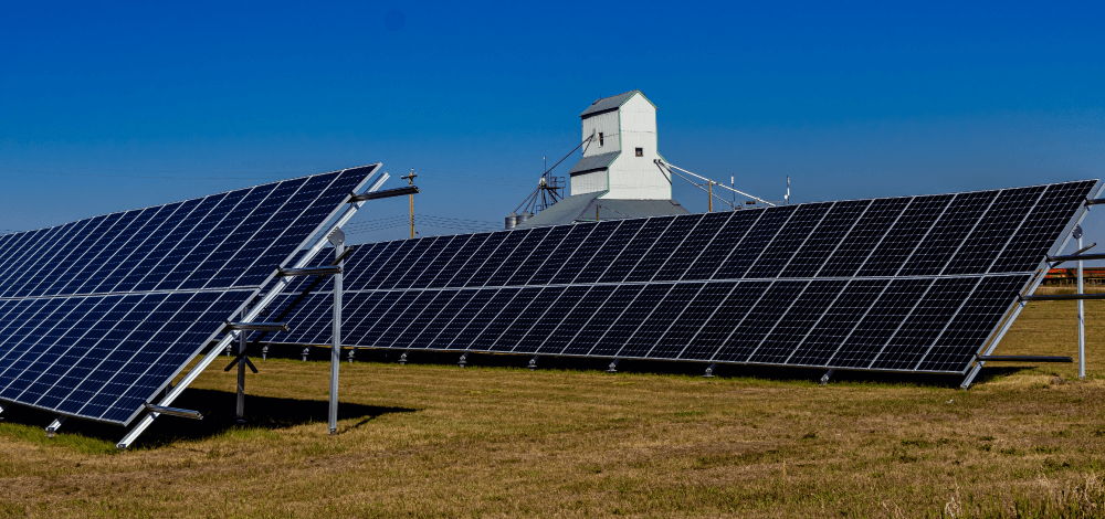 Des panneaux solaires en Alberta.