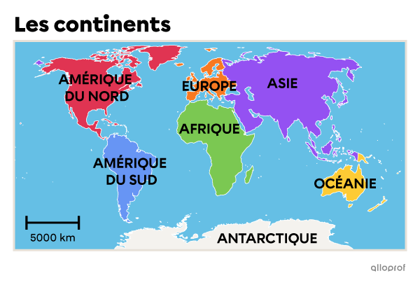 Une carte à petite échelle. 