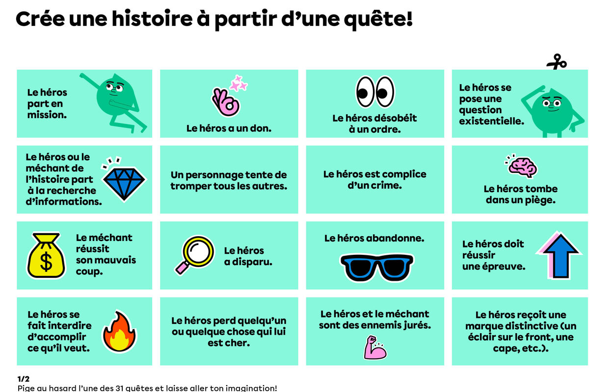 Créer une histoire à partir d’une quête.