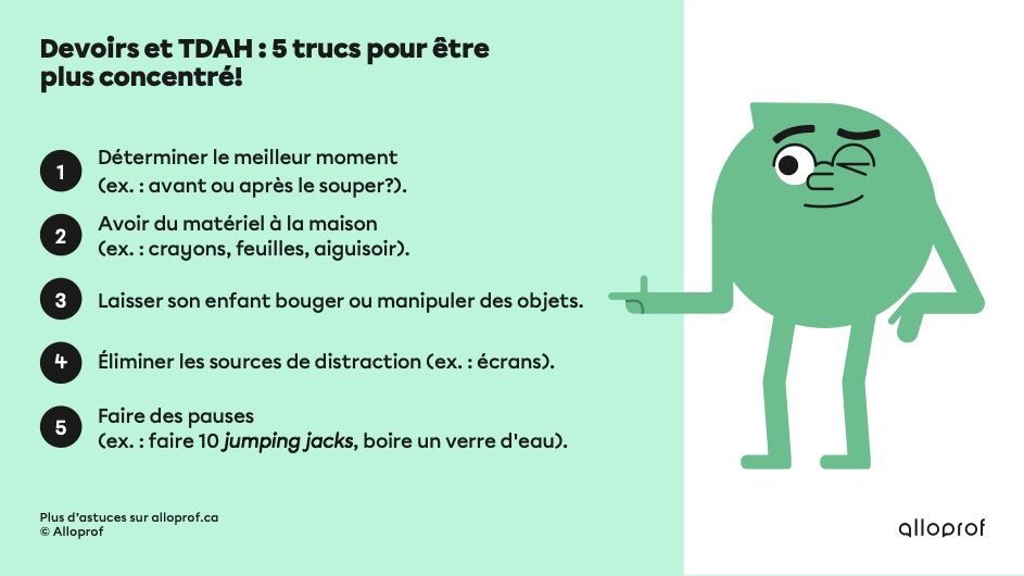 Devoirs et TDAH : 5 trucs pour être plus concentré!