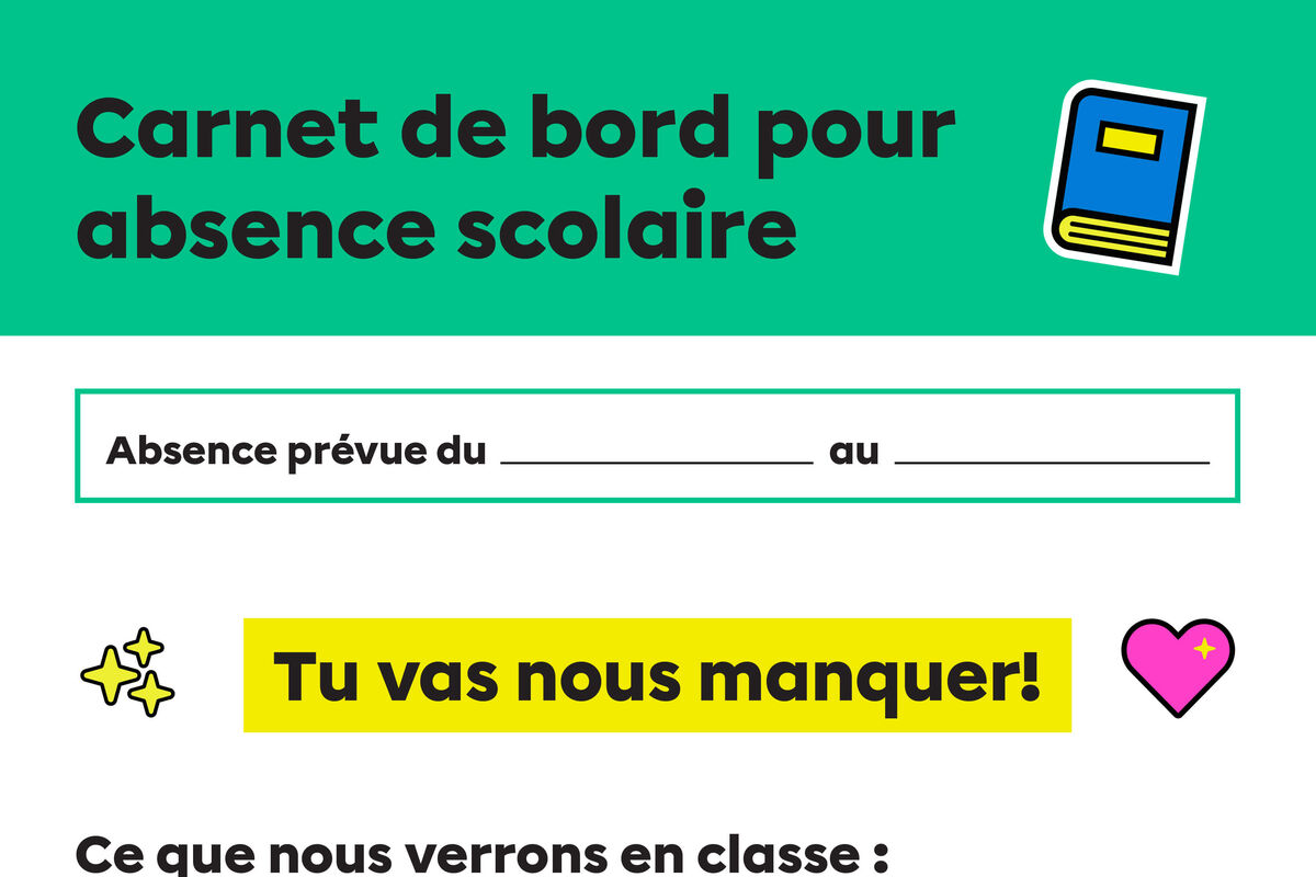 Feuille de route pour élève absent au primaire.