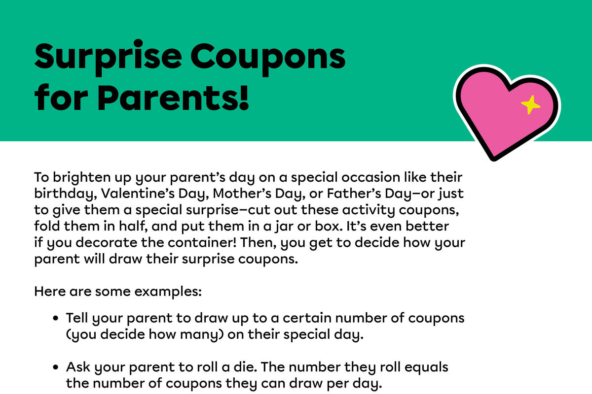 Surprise Coupons for Parents