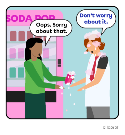 A coworker accepting an apology.