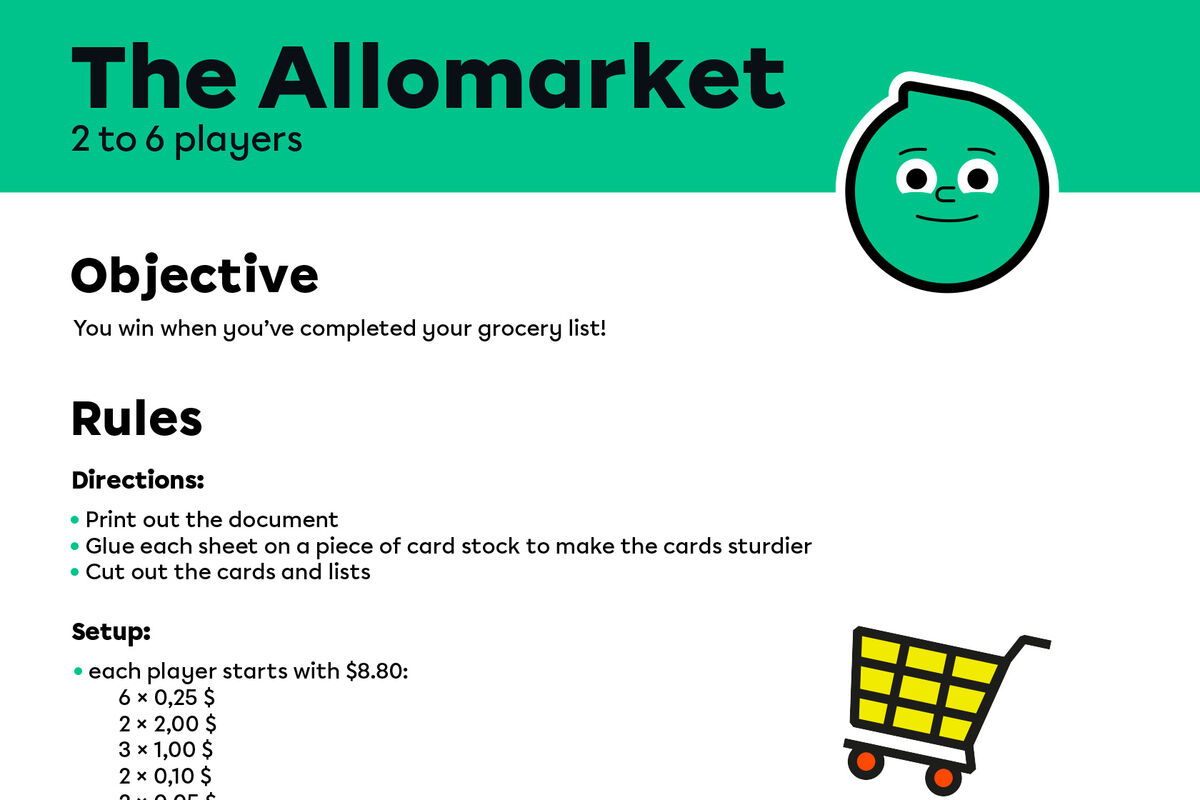 Educational Game: The Allomarket
