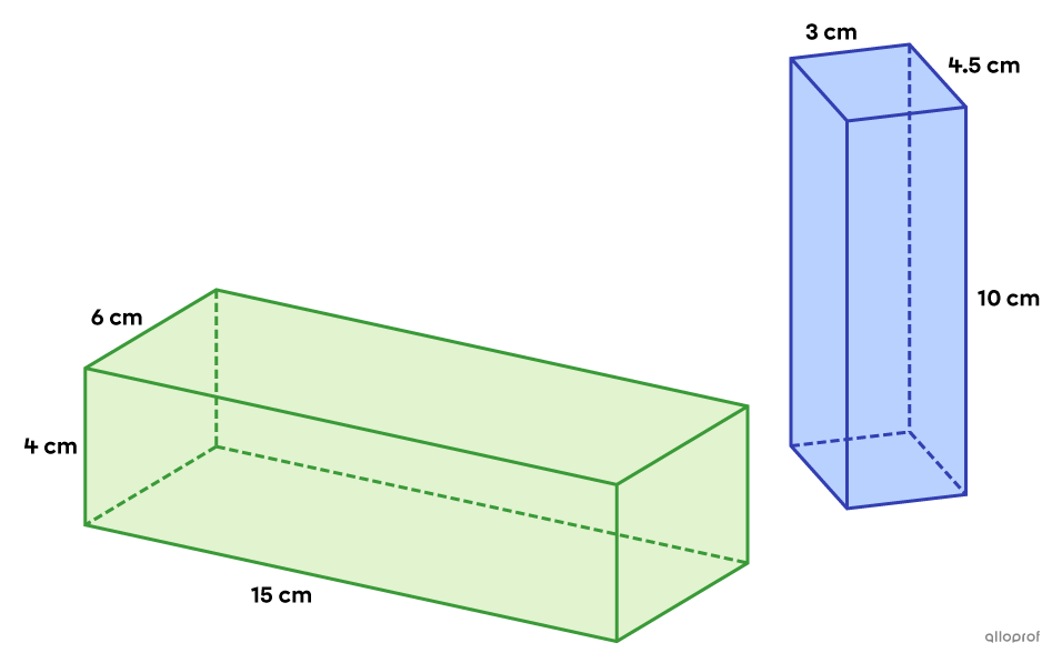 2 rectangular-based prisms