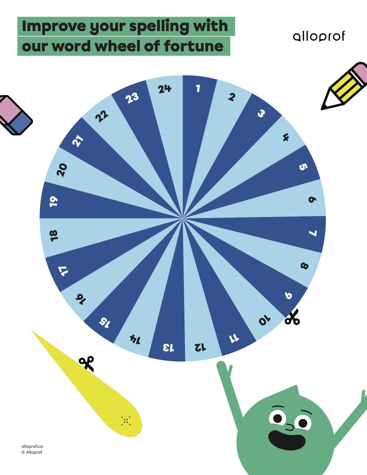 Word wheel of fortune