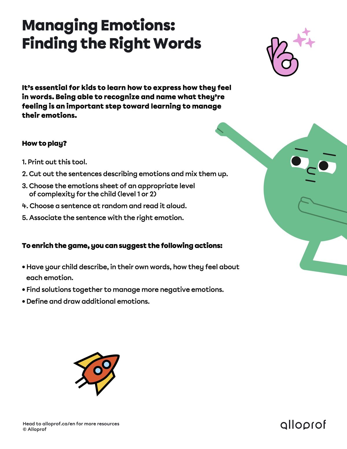 Managing Emotions: Finding the Right Words