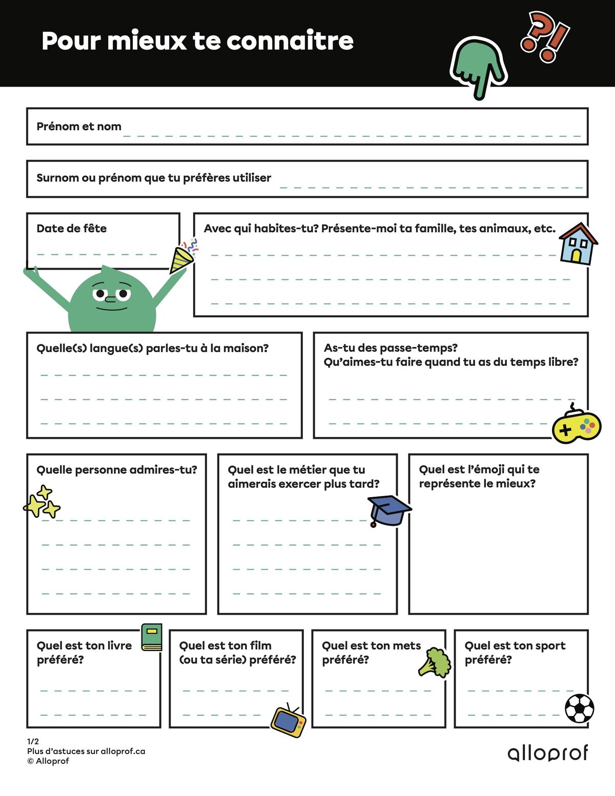 Pour mieux te connaitre (secondaire)