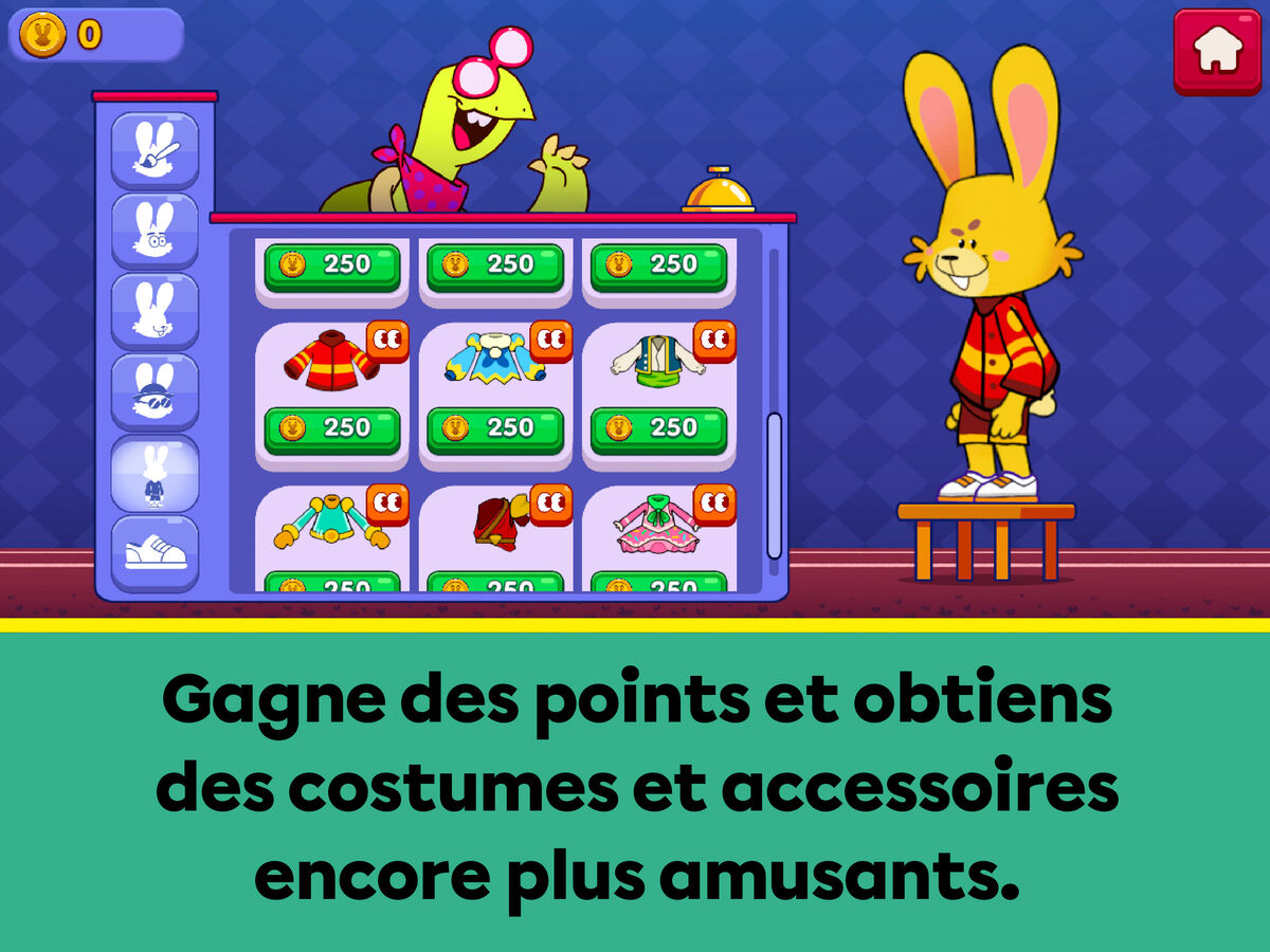 gagne des points et obtiens des costumes et accessoires encore plus amusants