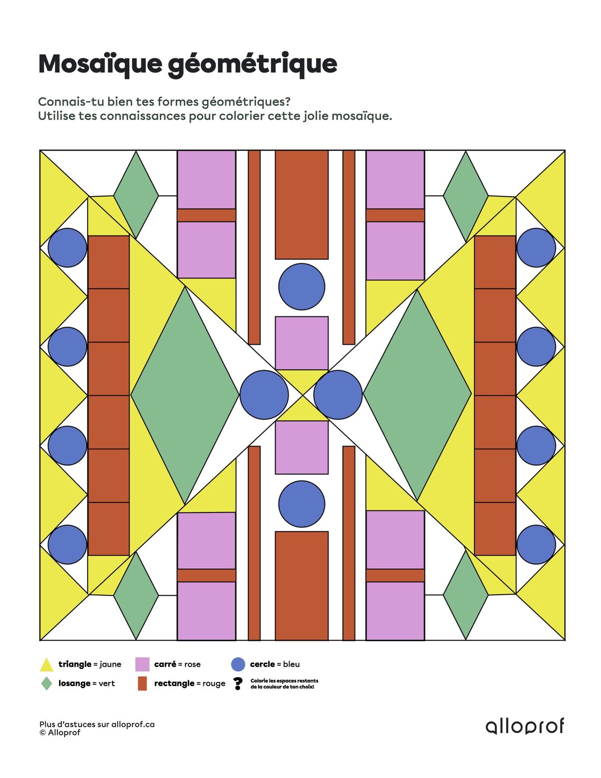 Mosaique géométrique correction