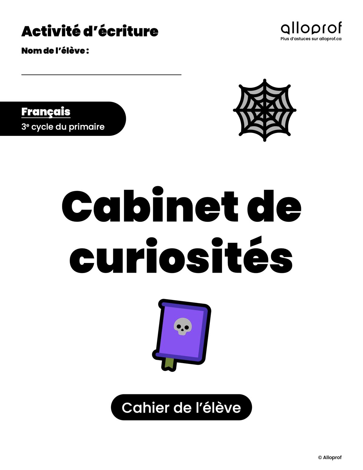 Cahier de l'élève