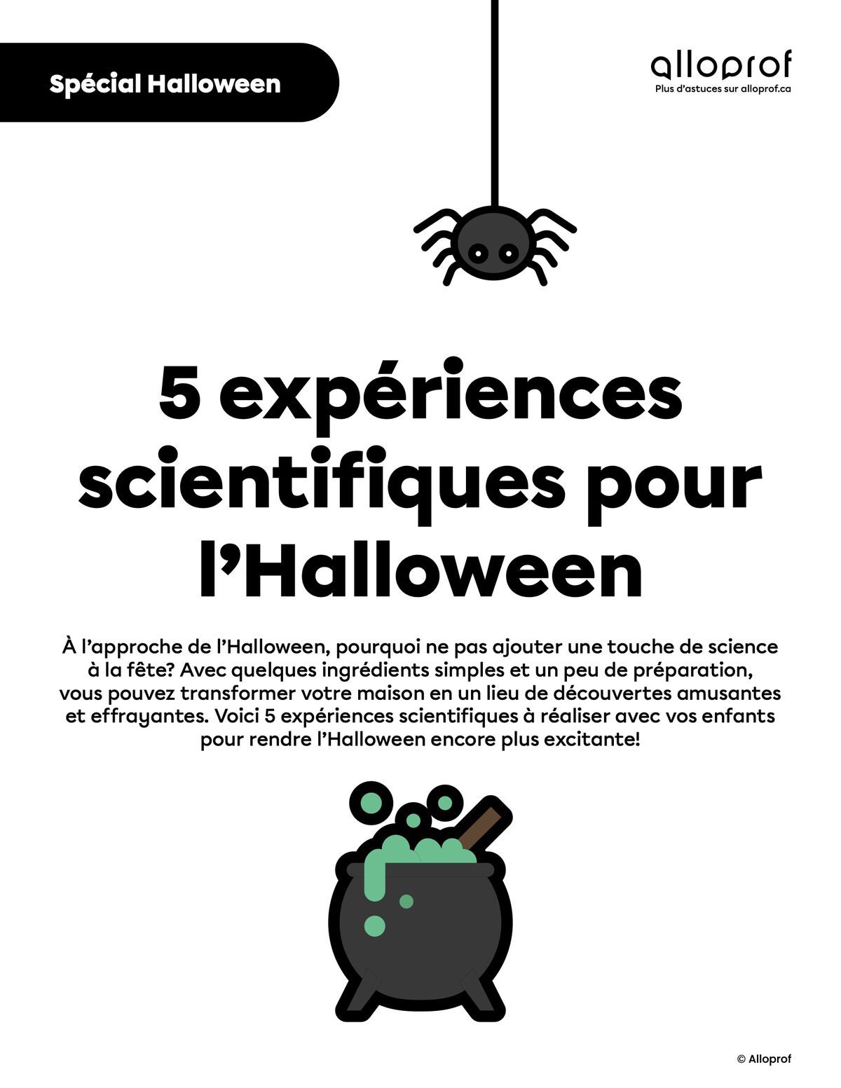 5 expériences scientifiques pour l’Halloween