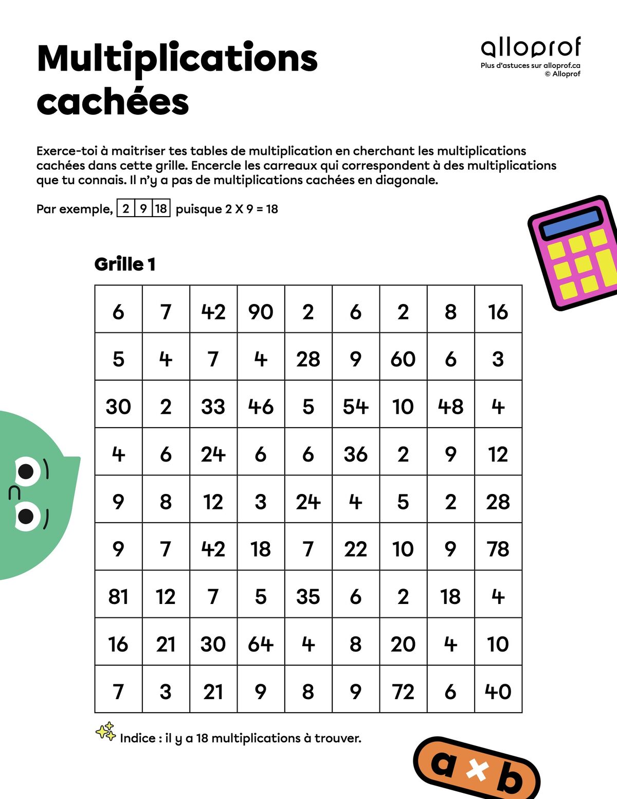 Multiplications cachées