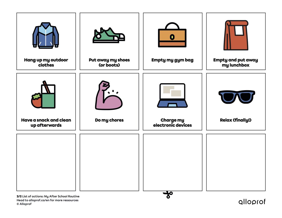 My after-school routine