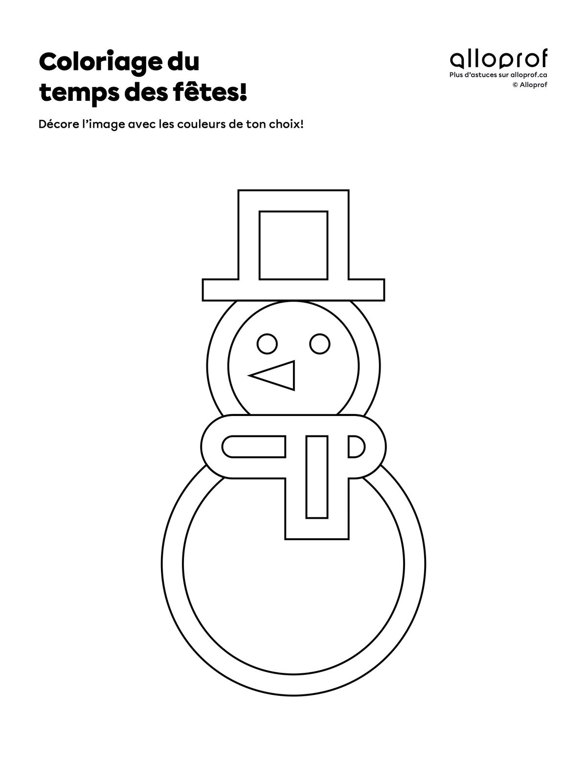 Coloriage des fêtes