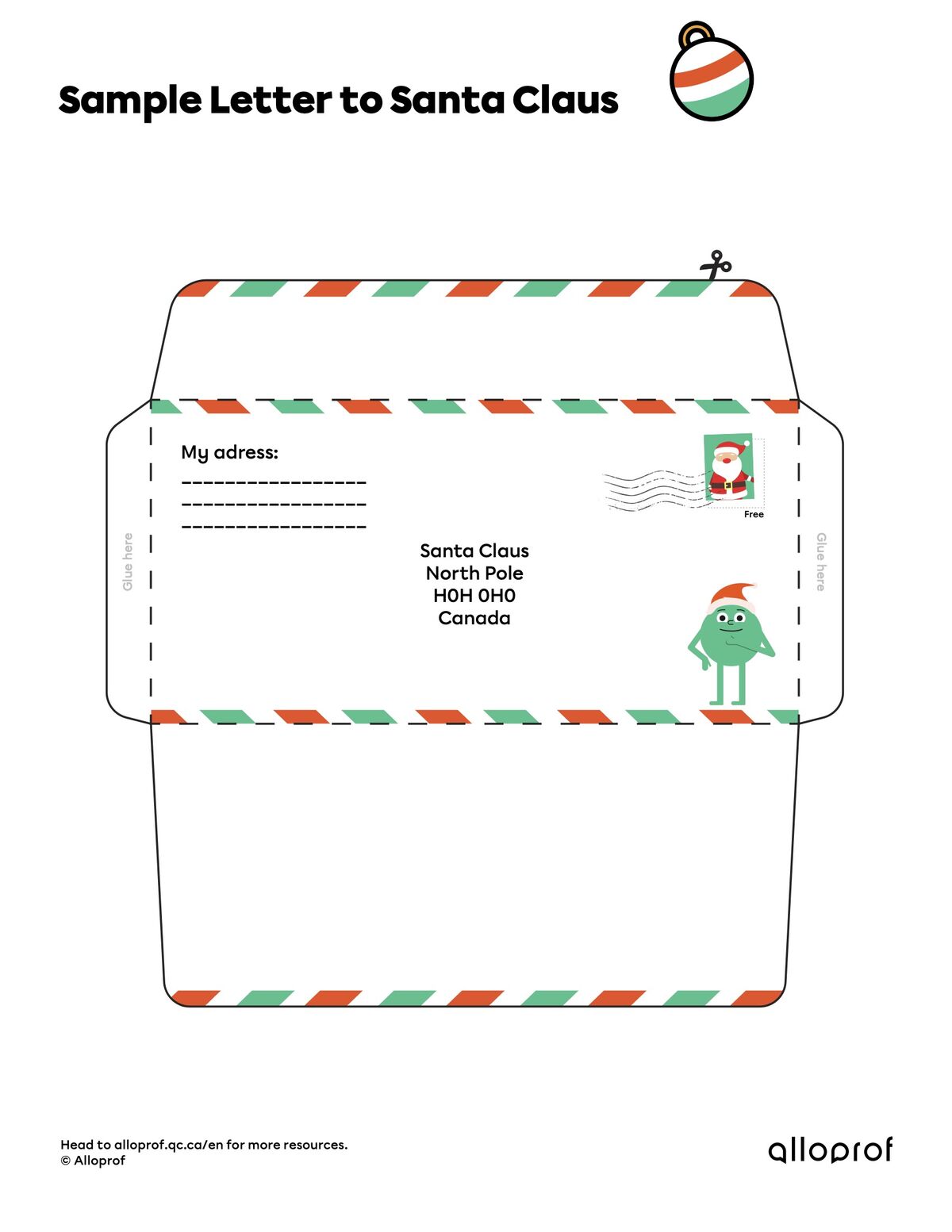 Sample letter to santa