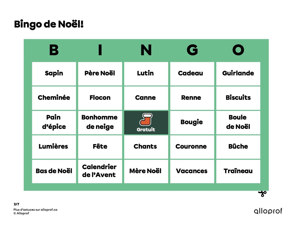 Bingo de Noël