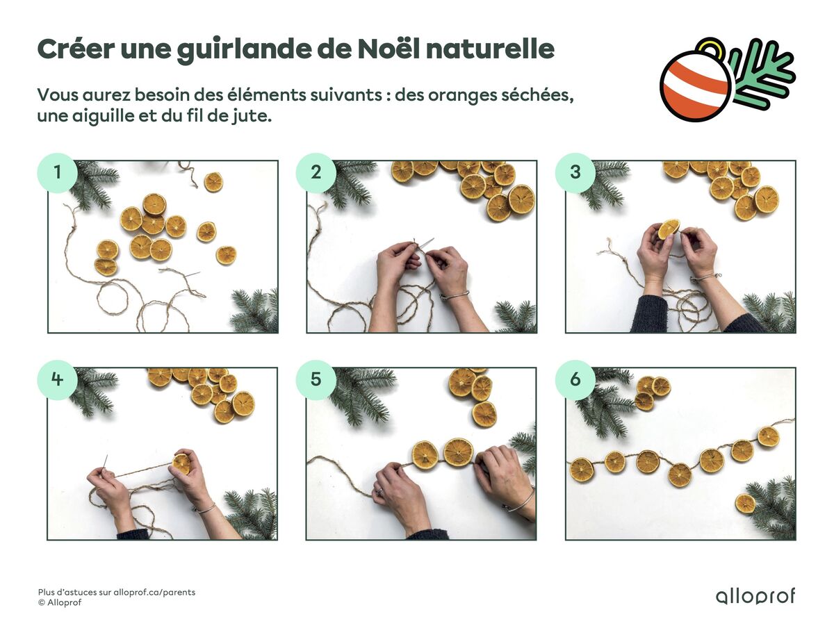 Créer une guirlande de Noël naturelle