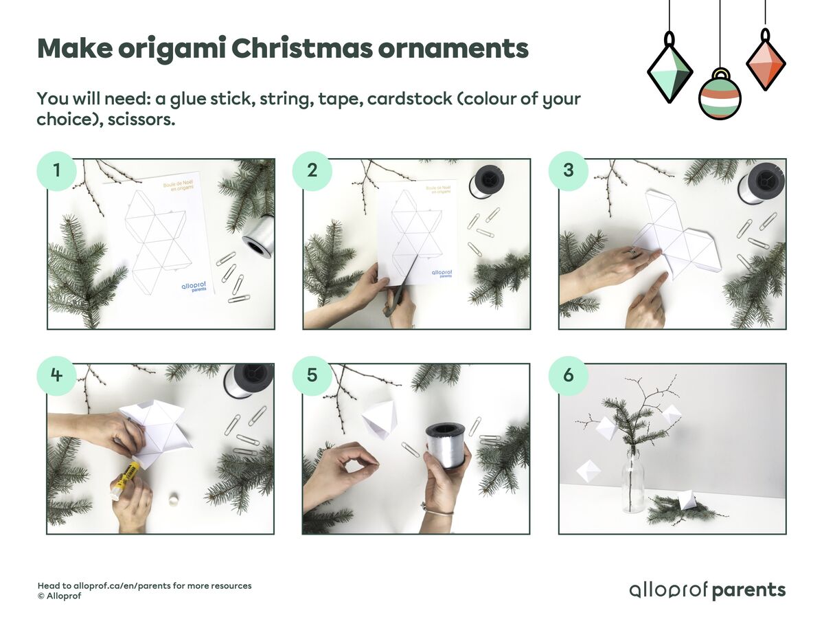 Make Origami Christmas Ornaments
