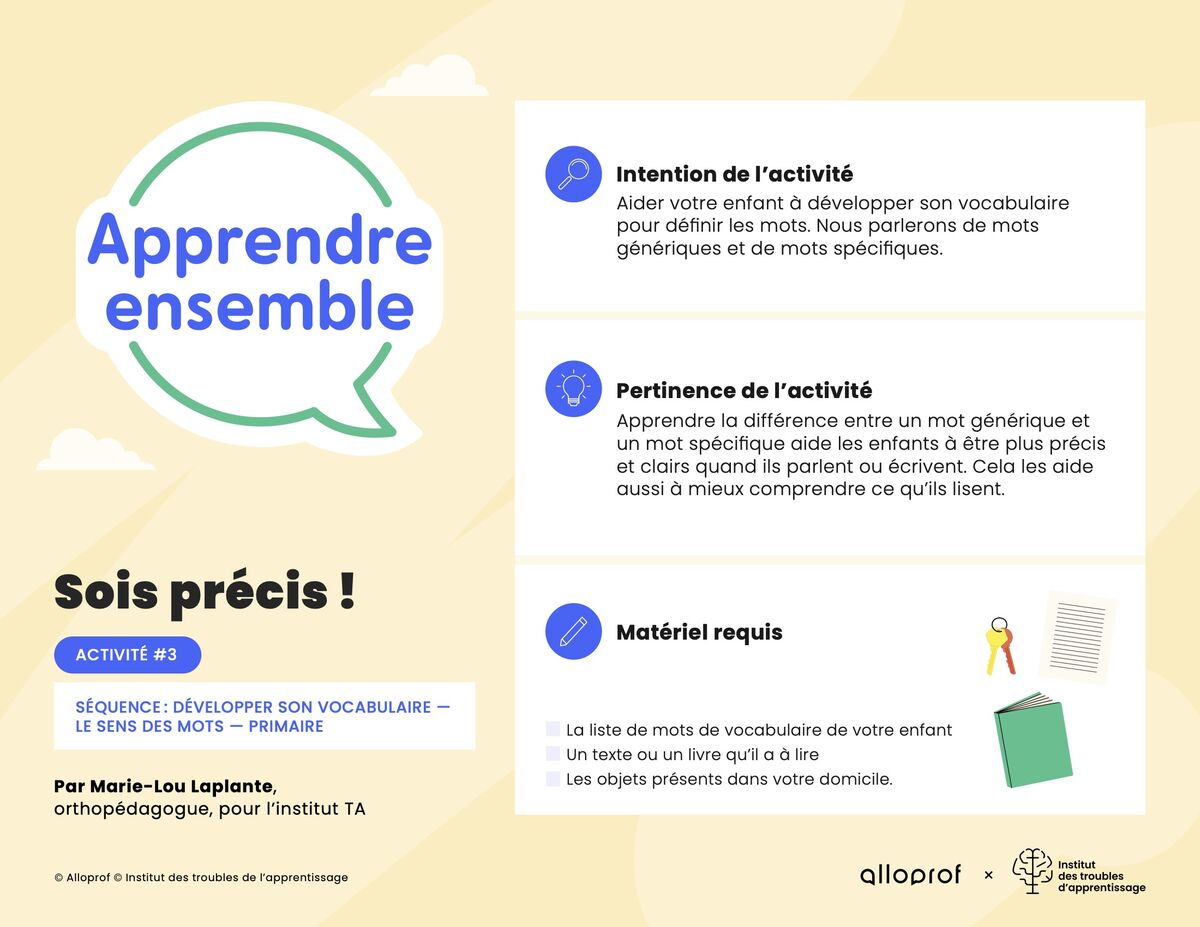 Activité no 3 : Sois précis!