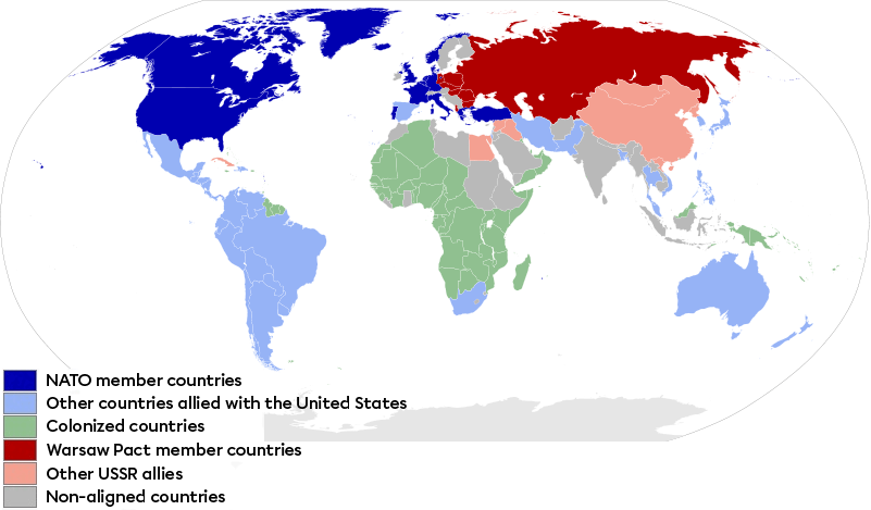 A map of the blocs in 1959.