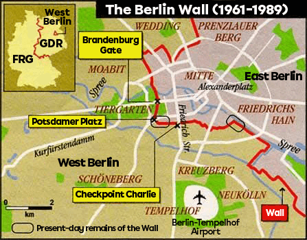 Map of the city of Berlin.