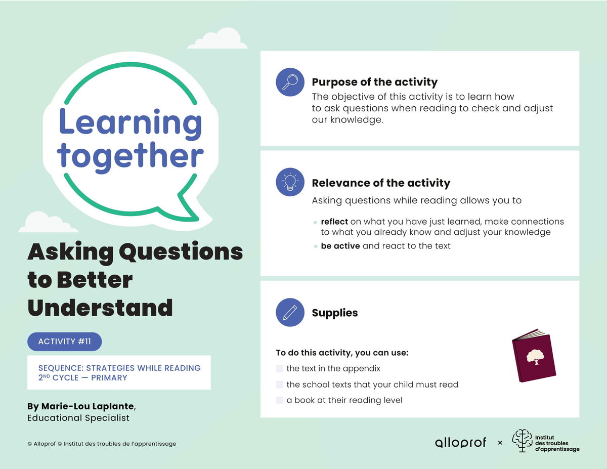 Activity # 11 : Asking Questions to Better Understand