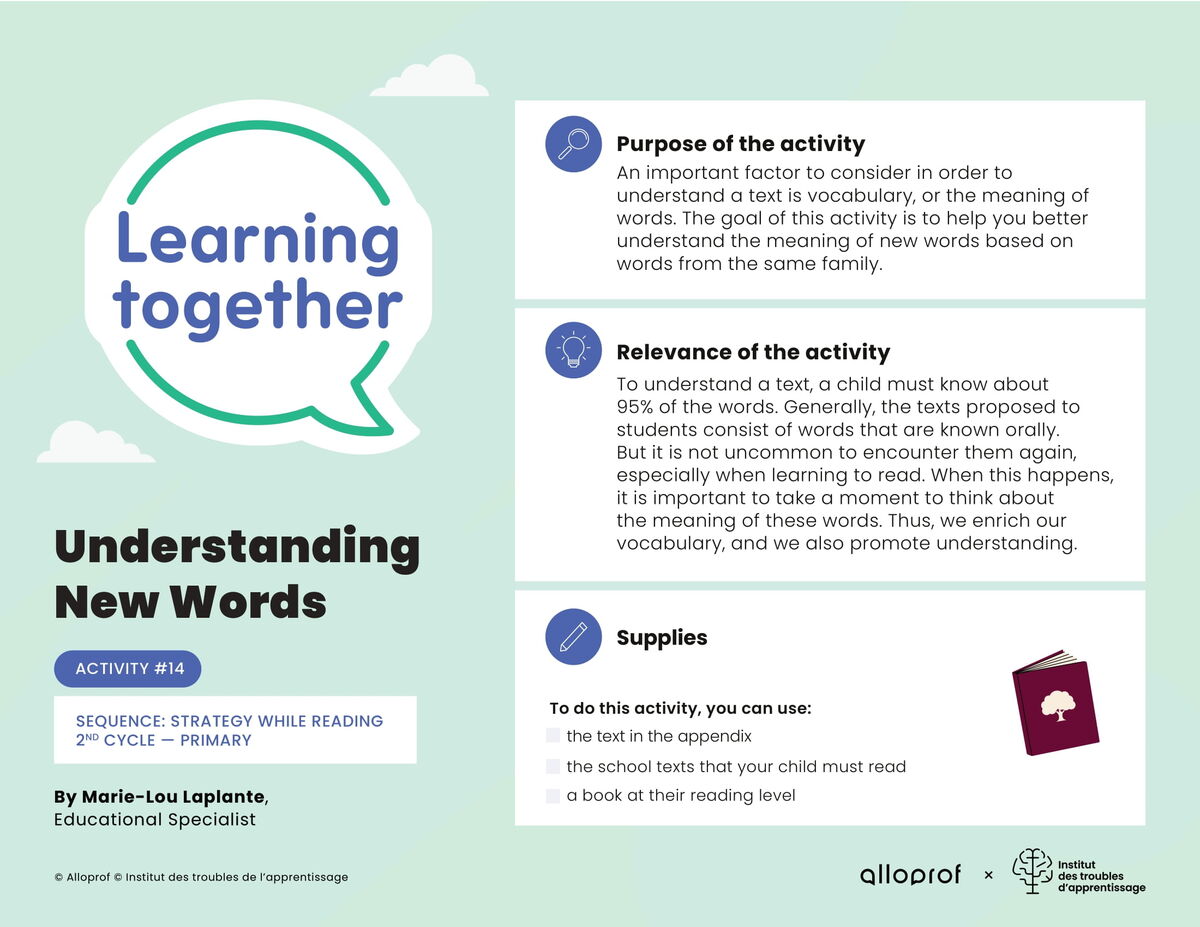 Activity #14 : Understanding New Words