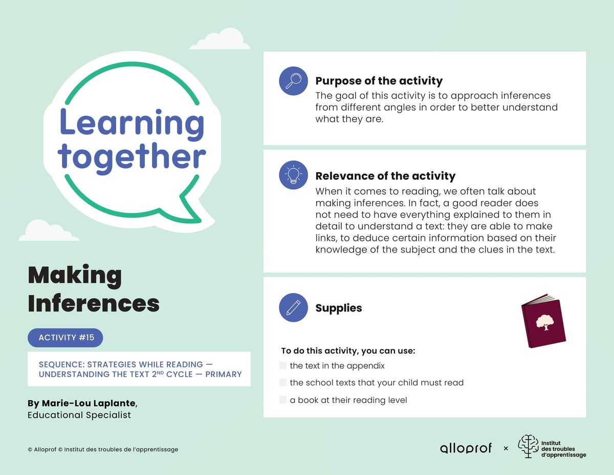 Activity # 15 : Making Inferences