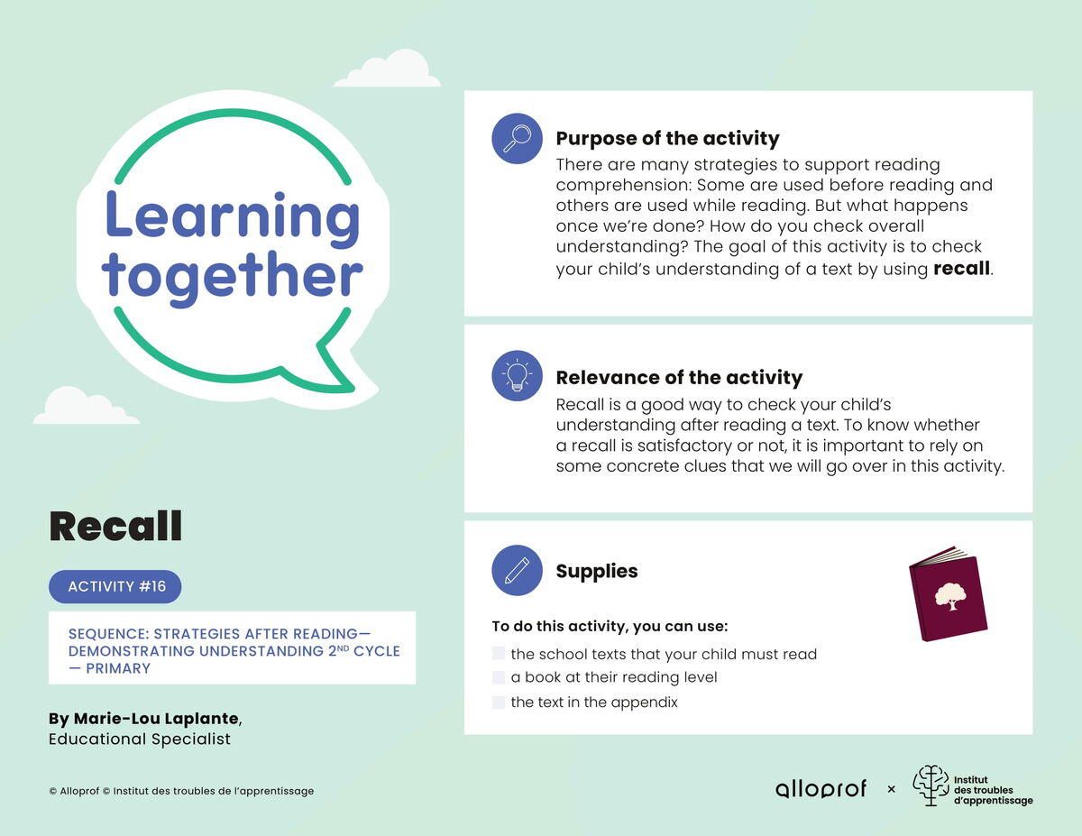 Activity #16 : Recall