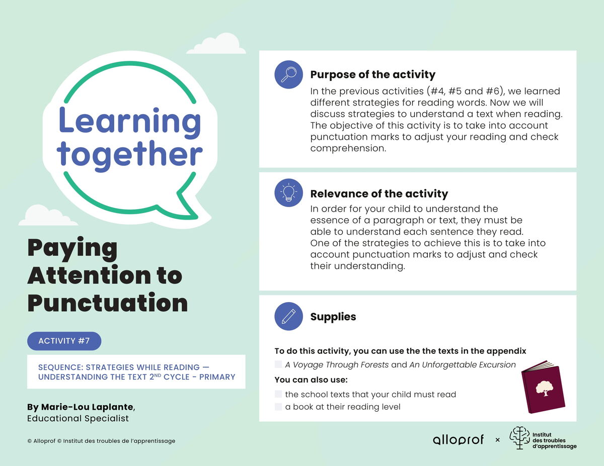 Activity #7: Paying Attention to Punctuation