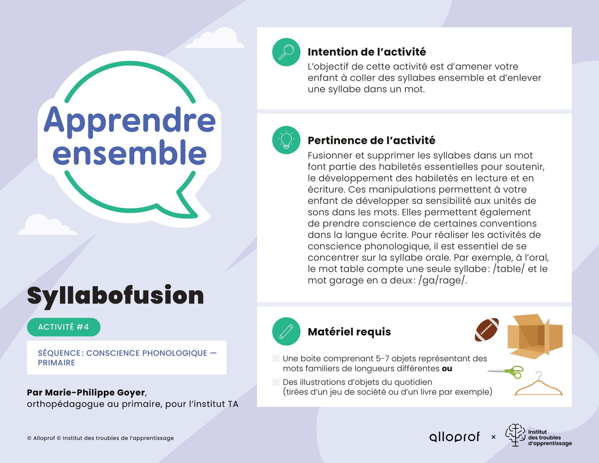 Activité no 4 : Syllabofusion