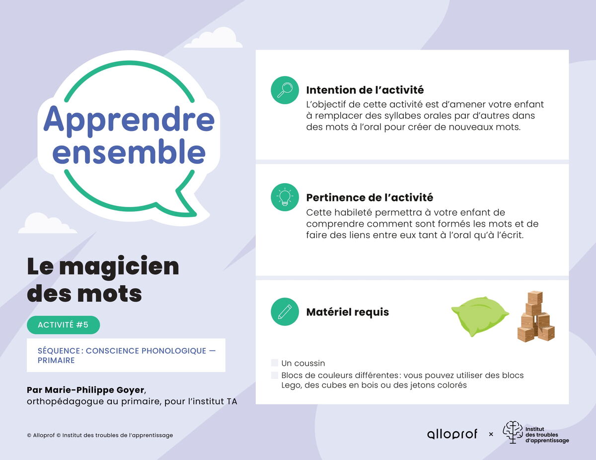 Activité no 5 : Le magicien des mots