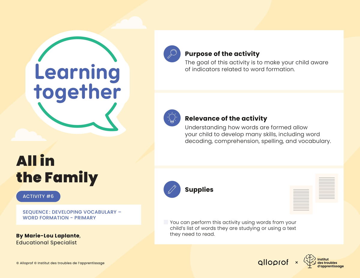 Activity #6 : All in the Family