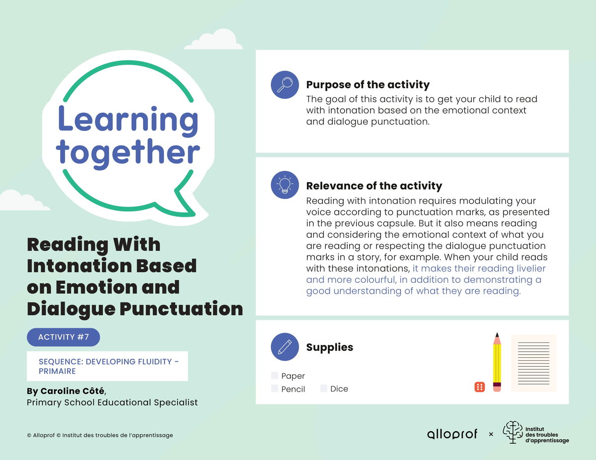 Activity # 7 : Reading With Intonation Based on Emotion and Dialogue Punctuation