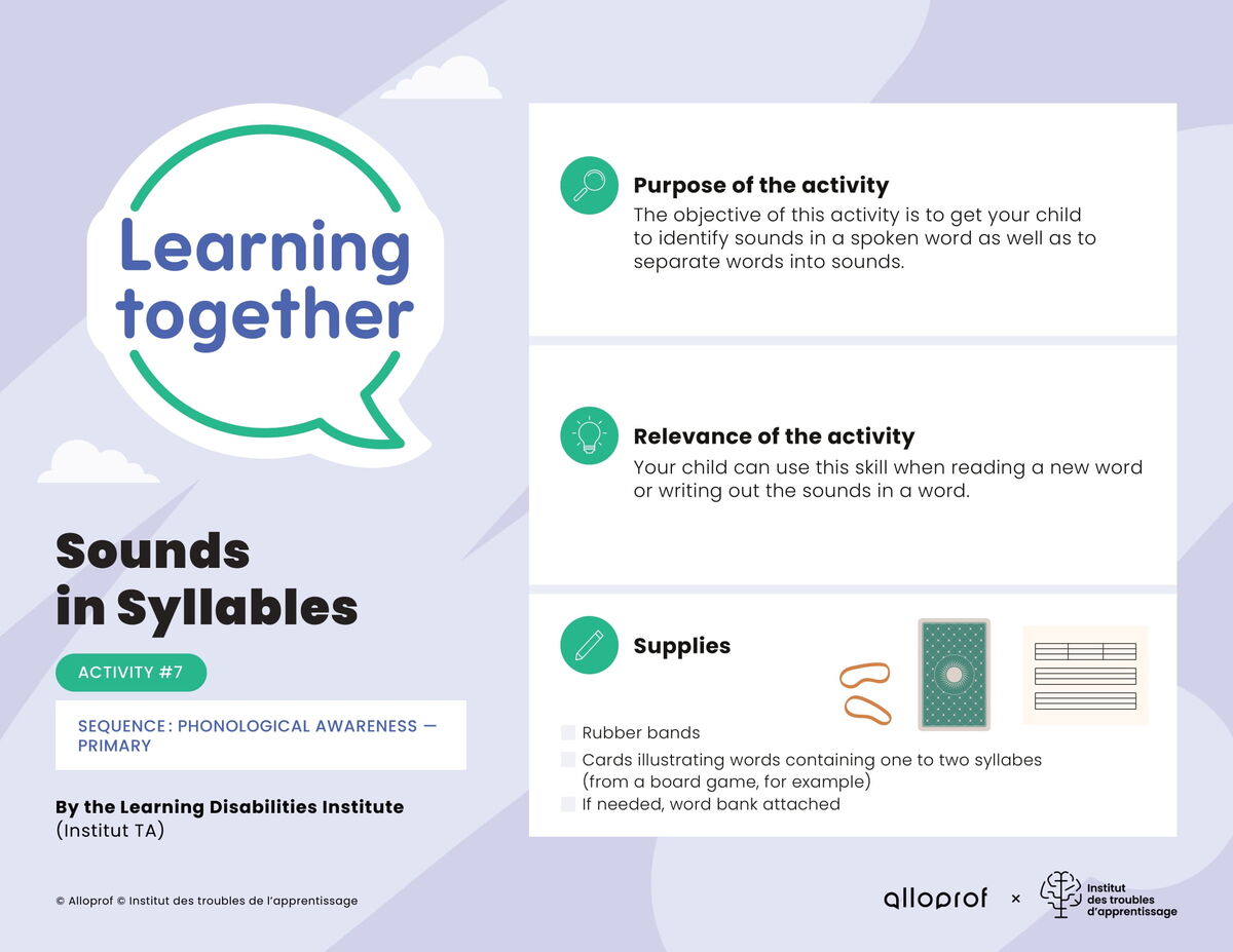 Activity #7 : Sounds in Syllables