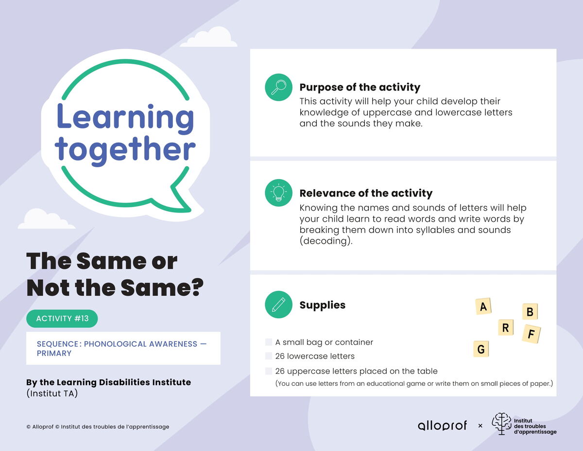 Activity #13 : The Same or Not the Same?