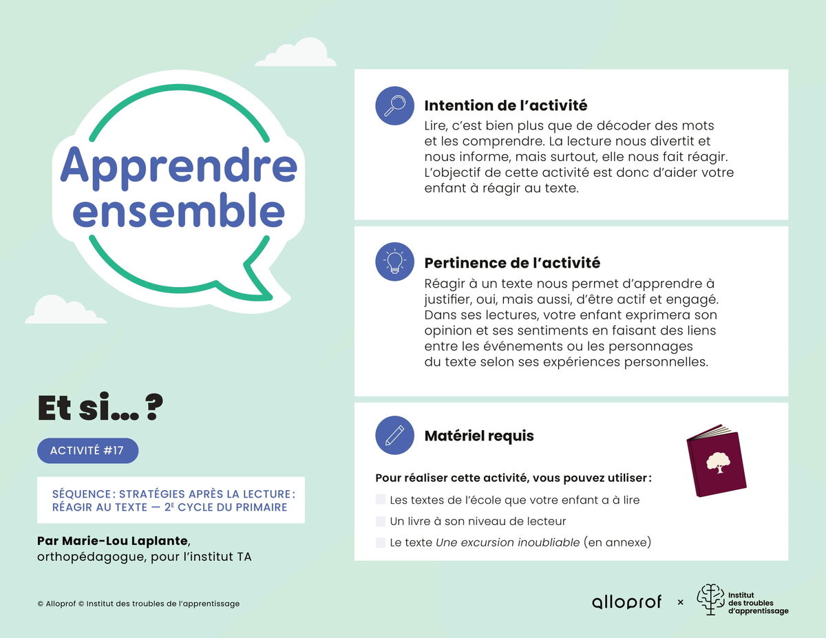 Activité no 17 : Et si... ?