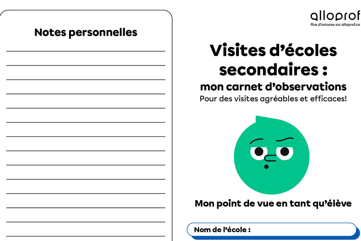 Carnet d'observations pour les enfants