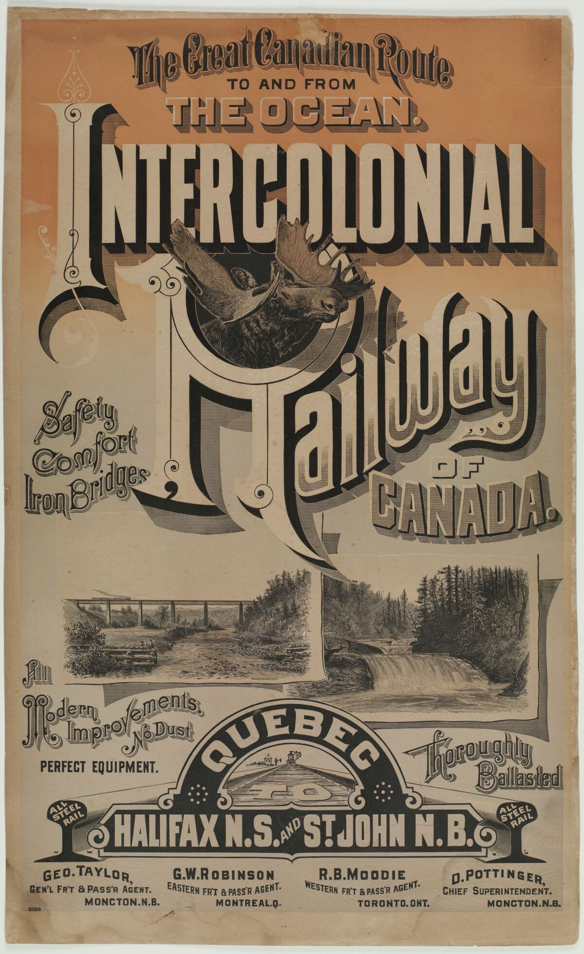 A poster promoting the Intercolonial Railway.
