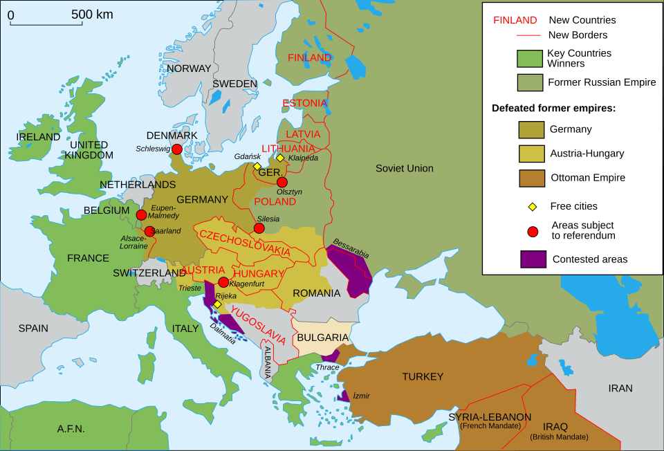 Europe After the Treaty of Versailles.