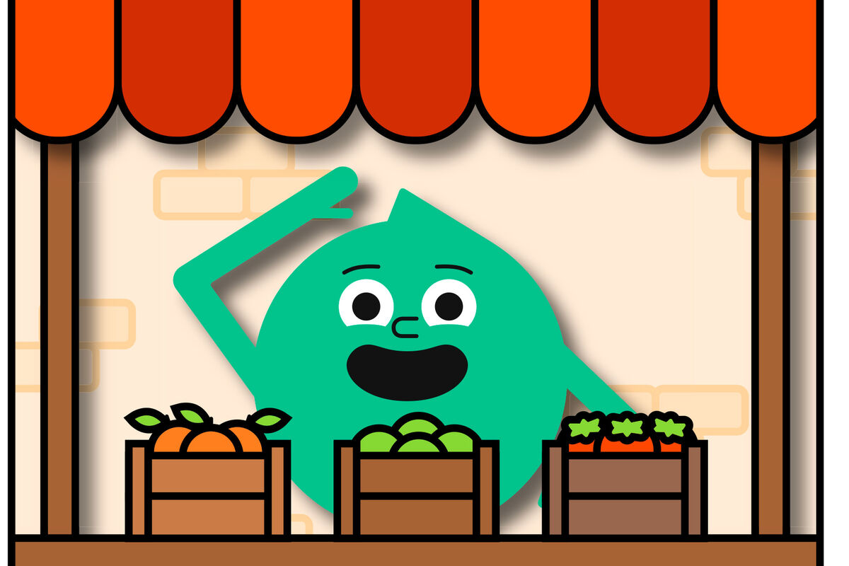 Aperçu de l'activité Le marché des mots.