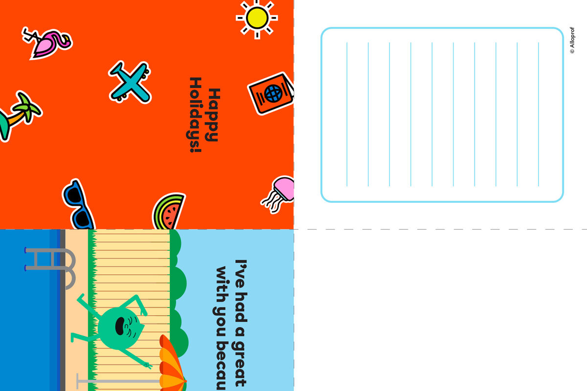 cute card to say goodbye to your students