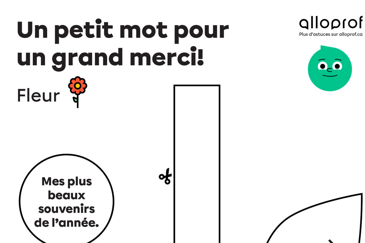 Carte pour les profs (fleur à assembler)